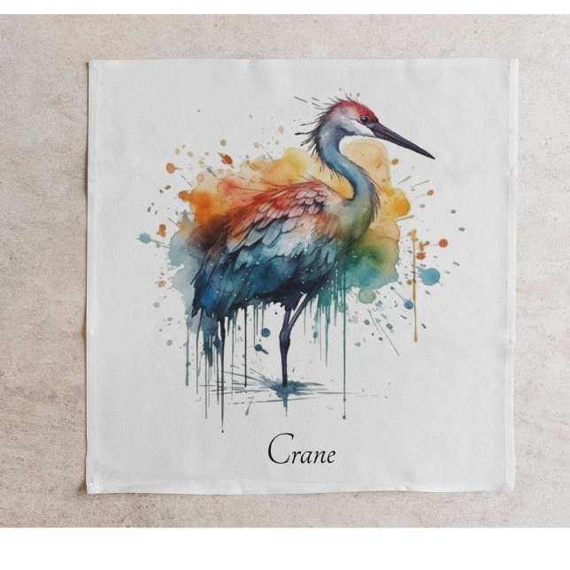 Servilleta De Papel Graceful Crane: Arte acuarela, personalizado (Subido por el creador)