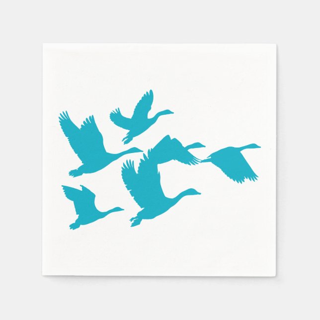 Servilleta De Papel Graceful Geese Design Napkins (Anverso)
