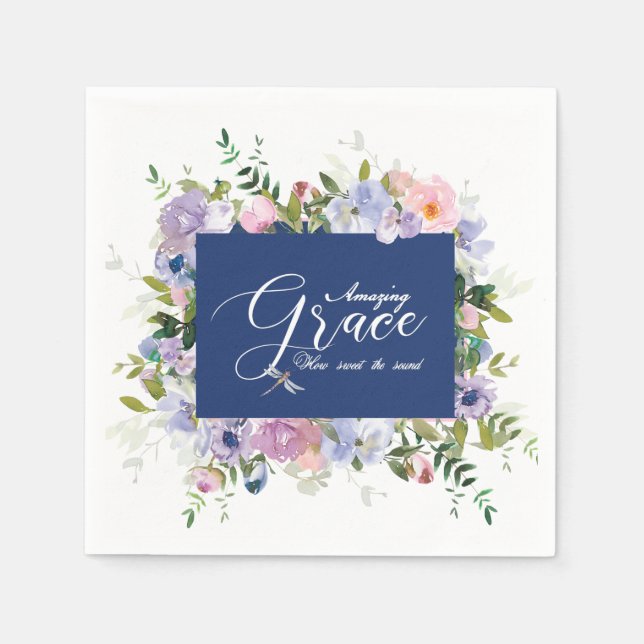 Servilleta De Papel Gracia asombrosa floral (Anverso)