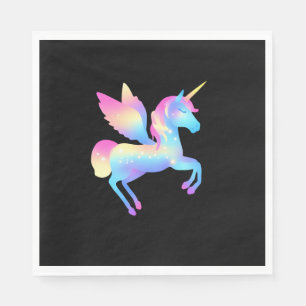 Servilleta De Papel Gracia Celeste La Encantada Cute Unicorn Long Sl