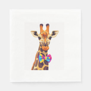 Servilleta De Papel Gracia divertida con humor animal Bowtie