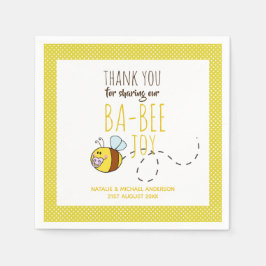 Servilleta De Papel Gracias BA-BEE Baby Shower Yellow Polkadot