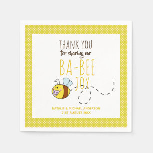 Servilleta De Papel Gracias BA-BEE Baby Shower Yellow Polkadot