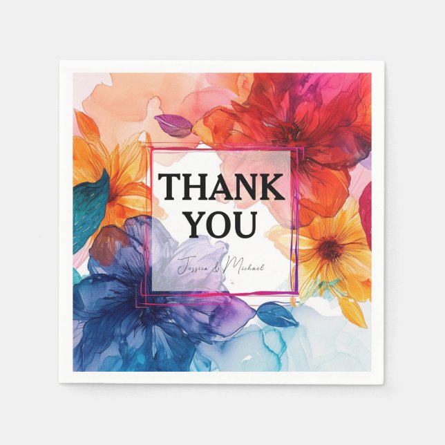 Servilleta De Papel Gracias Boda de Anemone Dreamscape (Anverso)