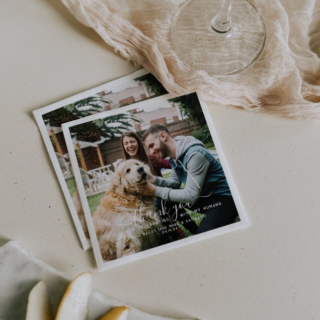 Servilleta De Papel Gracias | Boda de perro Mascota (Subido por el creador)
