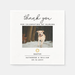 Servilleta De Papel Gracias Boda Mascota Boda fotográfico Napkin