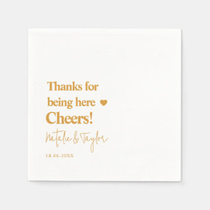 Servilleta De Papel ¡Gracias! Boda simple
