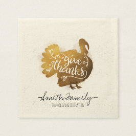 Servilleta De Papel Gracias. Celebración del Día de Acción de Gracias 