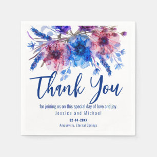 Servilleta De Papel 💍 Gracias Cornflowers y Lavender