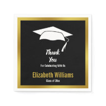 Gracias Graduación del nombre del graduado de oro 