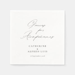 Servilleta De Papel Gracias por Acompañarnos Nuestra Boda Boda