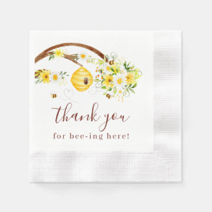 Servilleta De Papel Gracias Por Bee-ing Here Napkins