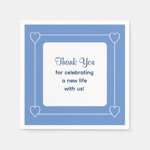 Servilleta De Papel Gracias por celebrar el Baby Shower azul lindo