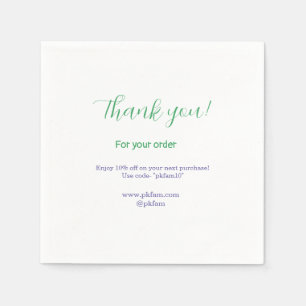 Servilleta De Papel Gracias por la compra negocio familiar social azul