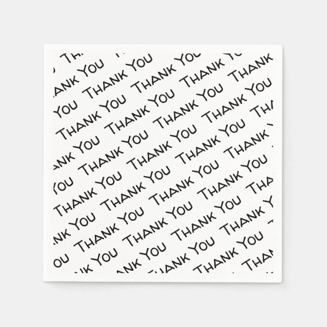 Servilleta De Papel Gracias por las servilletas de papel (Anverso)