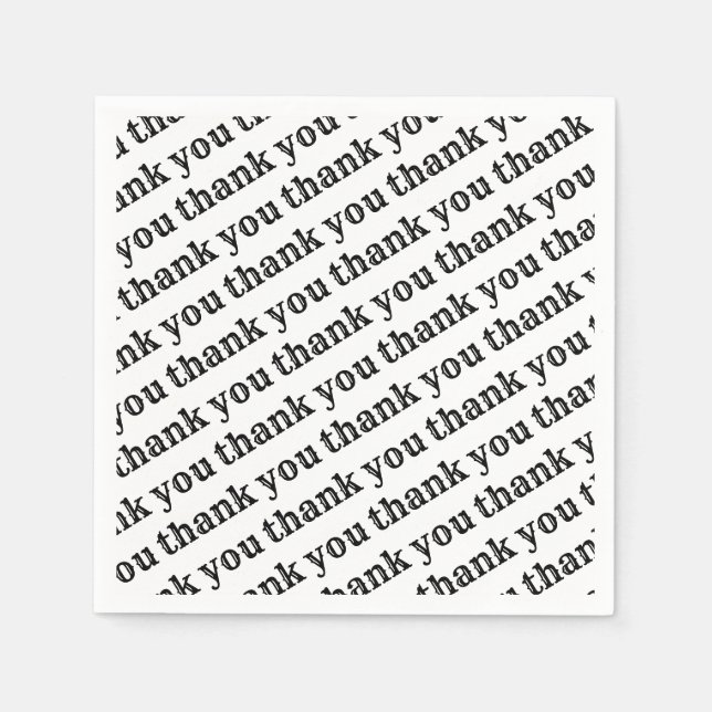 Servilleta De Papel Gracias por las servilletas de papel (Anverso)