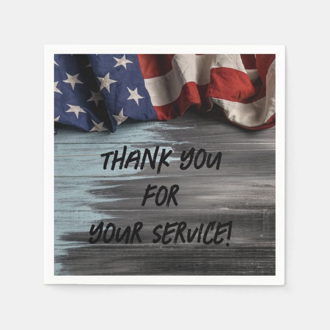 Servilleta De Papel Gracias por tu servicio (Anverso)