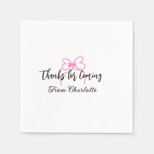 Servilleta De Papel gracias por venir agregar nombre mensaje de texto 