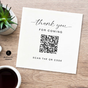 Servilleta De Papel Gracias QR Code Real Estate Business Open House