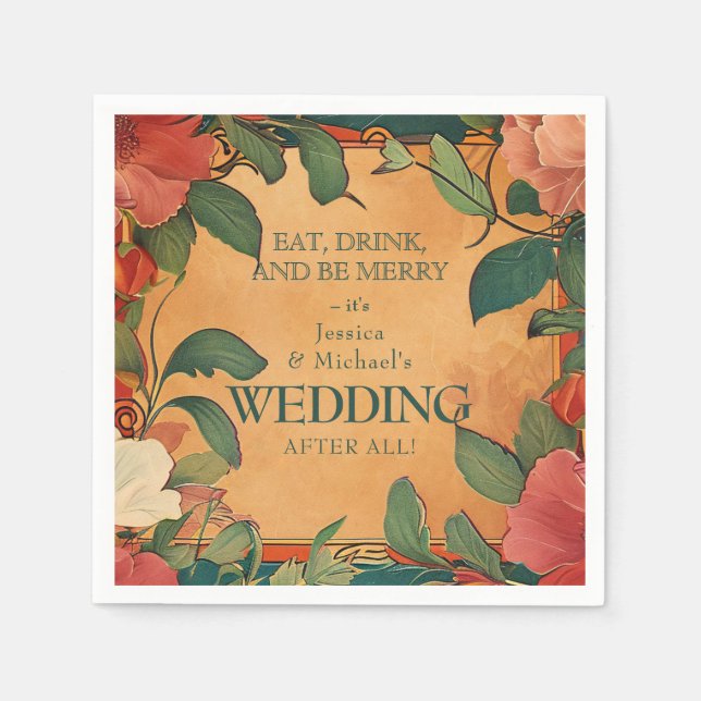 Servilleta De Papel 🌹 Gracias Rosa Romance: El esplendor del Art Nouv (Anverso)