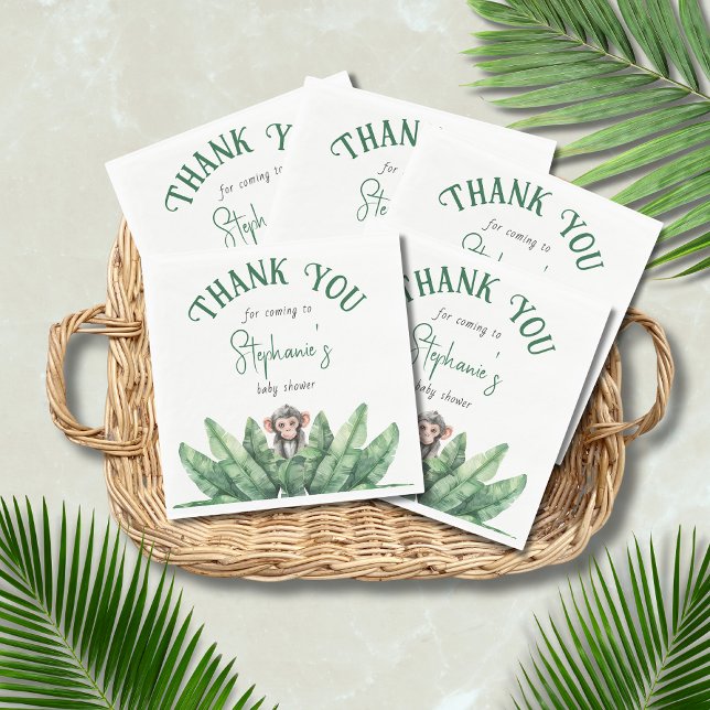 Servilleta De Papel Gracias Wild One Safari Animals Baby Shower (Subido por el creador)