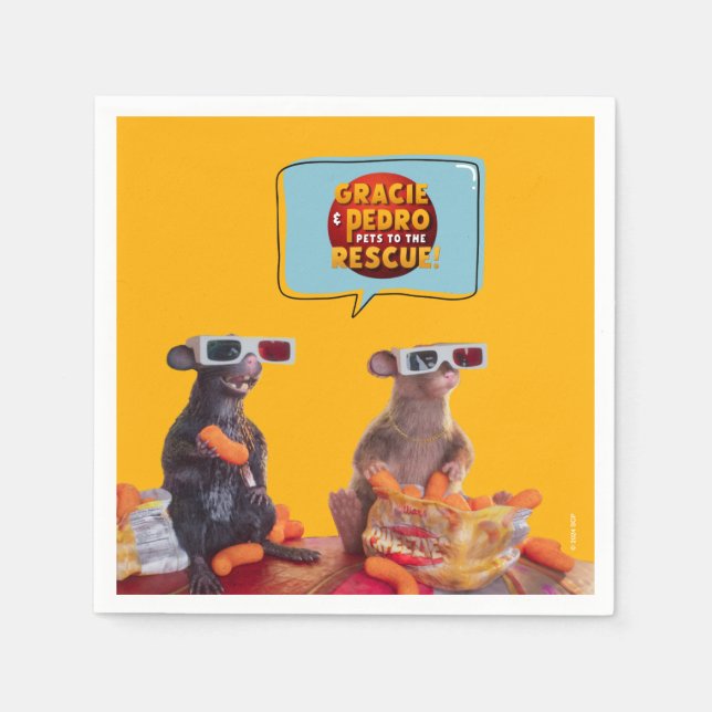 Servilleta De Papel Gracie & Pedro Watch Fiesta (Anverso)