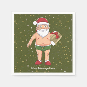 Servilleta De Papel Graciosa colección de Navidades de Santa  sucios