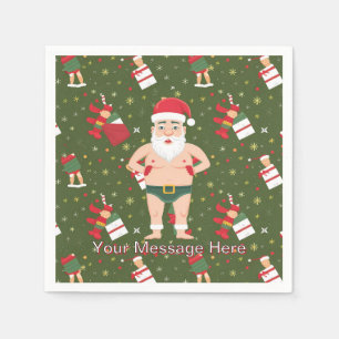 Servilleta De Papel Graciosa colección de Navidades de Santa  sucios