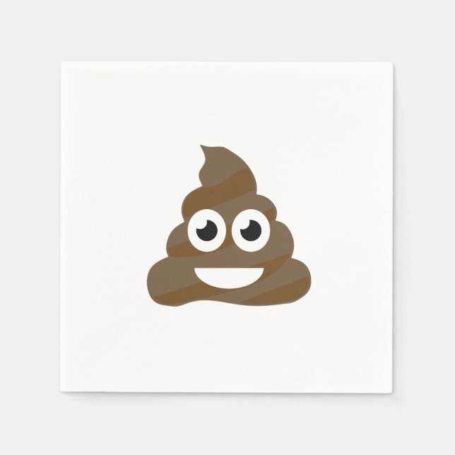 Servilleta De Papel Graciosa Emoji de Cute Poop (Anverso)