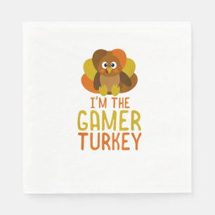 Servilleta De Papel Graciosa familia Gamer Turkey coincidiendo con el 