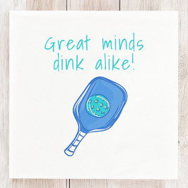 Servilleta De Papel Graciosa Pelota De Pickleball Grandes Mentes Que S