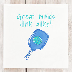 Servilleta De Papel Graciosa Pelota De Pickleball Grandes Mentes Que S