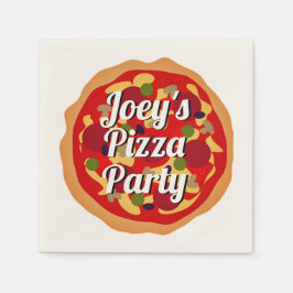 Servilleta De Papel Graciosa pizza de pepperoni personalizado Fiesta d
