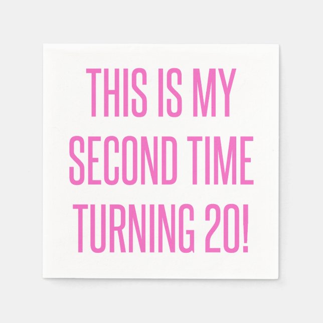 Servilleta De Papel Gracioso 40° cumpleaños para las mujeres (Anverso)