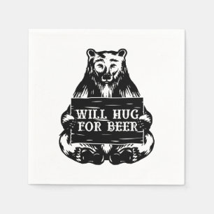 Servilleta De Papel Gracioso abrazo de cerveza en la barra de arte de 