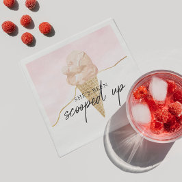 Servilleta De Papel Gracioso Agua Hielo Crema Ducha De Novias