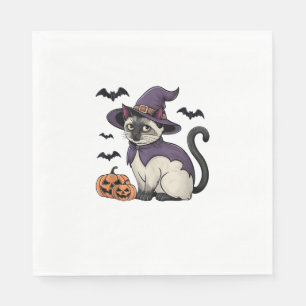 Servilleta De Papel Gracioso bote de calabaza de bruja disfraz gato ta