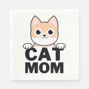Servilleta De Papel Gracioso Cat Mom
