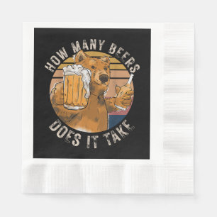 Servilleta De Papel Gracioso ¿Cuántas Cervezas Se Toma?