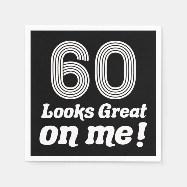 Servilleta De Papel Gracioso cumpleaños 60 para ella (Anverso)