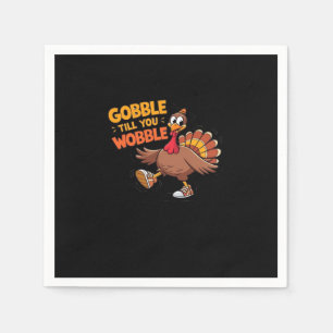 Servilleta De Papel Gracioso Día de Acción de Gracias - Gobble hasta q