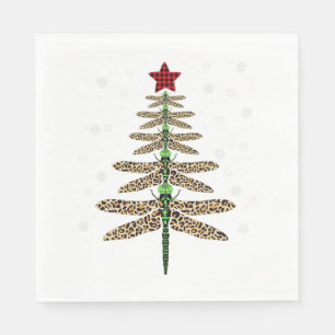 Servilleta De Papel Gracioso Dragonfly navidad árbol ornamentos leopar