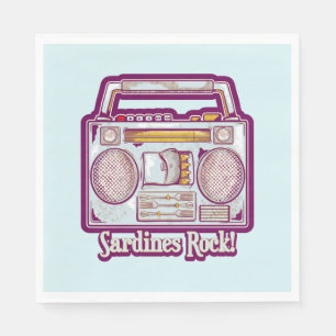 Servilleta De Papel Gracioso estéreo de sardinas