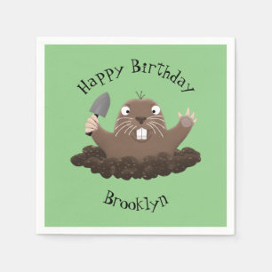 Servilleta De Papel Gracioso gopher digging personalizado ilustracion