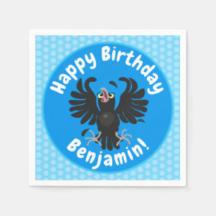 Servilleta De Papel Gracioso ilustracion de personalizado de cuervos l