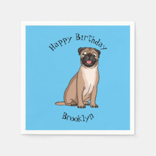 Servilleta De Papel Gracioso ilustracion de personalizado de perro de