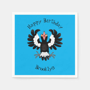 Servilleta De Papel Gracioso ilustracion de personalizado magpie austr
