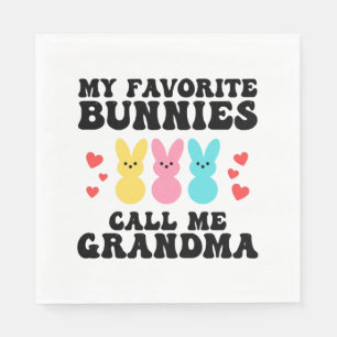 Servilleta De Papel Gracioso, mis conejitos favoritos me llaman abuela