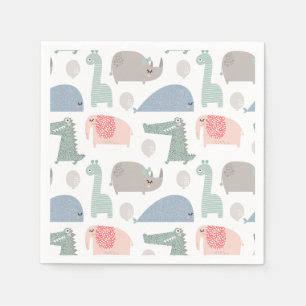 Servilleta De Papel Gracioso patrón animal facial