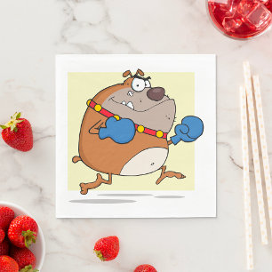 Servilleta De Papel Gracioso Personalizado Bulldog Boxer Perro